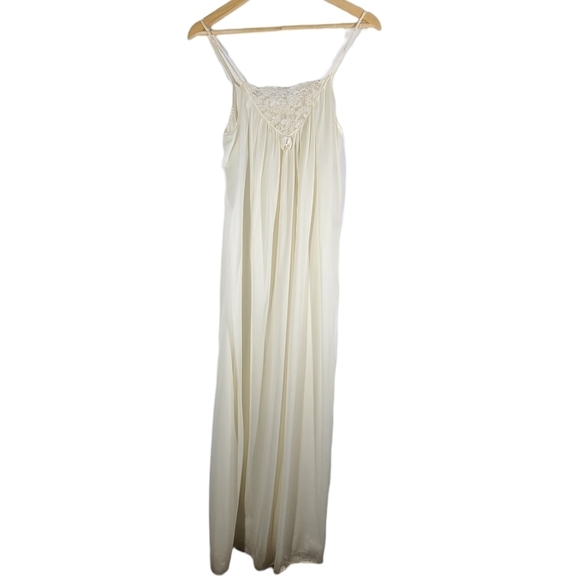 Sears Other - Sears slip‎ dress Womens S (8/10)  Ivory Full Nylon Silky Lingerie Sexy